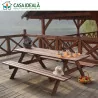 Set masă picnic cu banci din lemn Dora 180x145x72